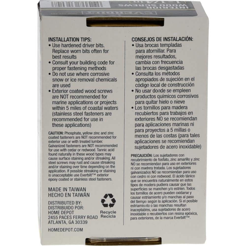 Everbilt #8 x 2-1/2 in. Star Drive Wafer Head Cabinet Screws 1 lb.-Box (107-Piece) (3)