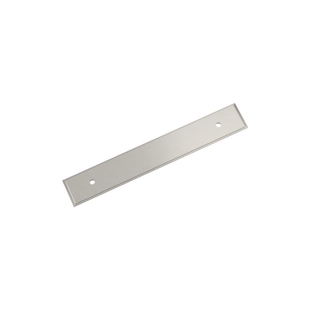 Amerock Maymont 5-1/16 in. Center-to-Center Rectangle Satin Nickel Pull Cabinet Backplate