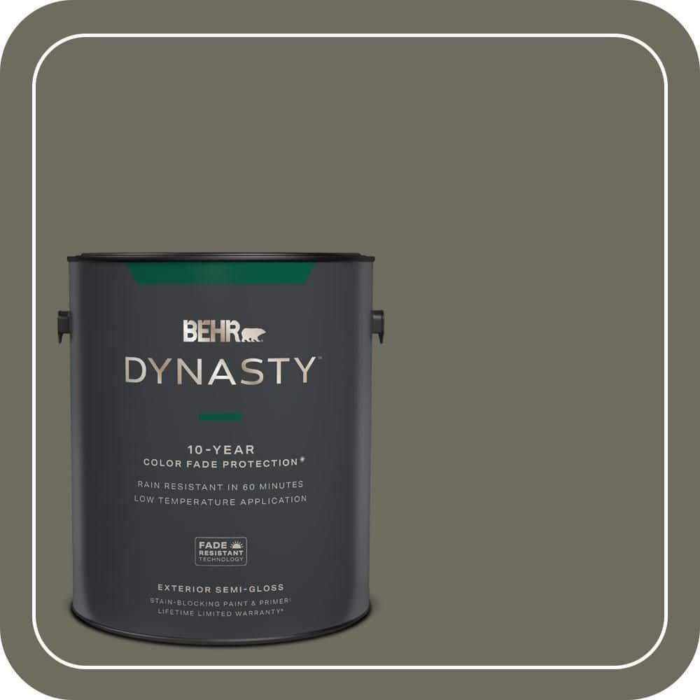 BEHR DYNASTY 1 gal. #N370-6 Gladiator Gray Semi-Gloss Exterior Stain-Blocking Paint & Primer