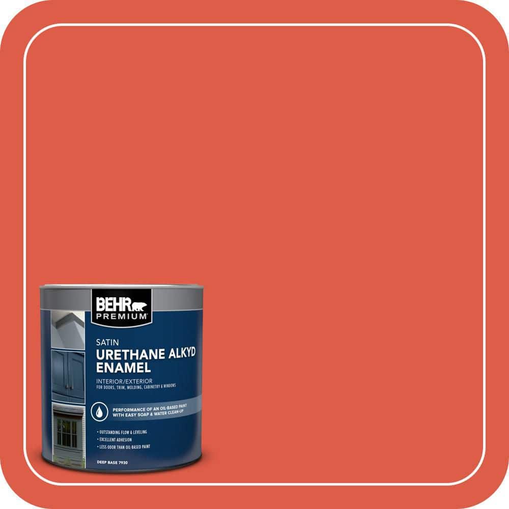 BEHR PREMIUM 1 qt. #P180-6 Pimento Satin Enamel Urethane Alkyd Interior/Exterior Paint