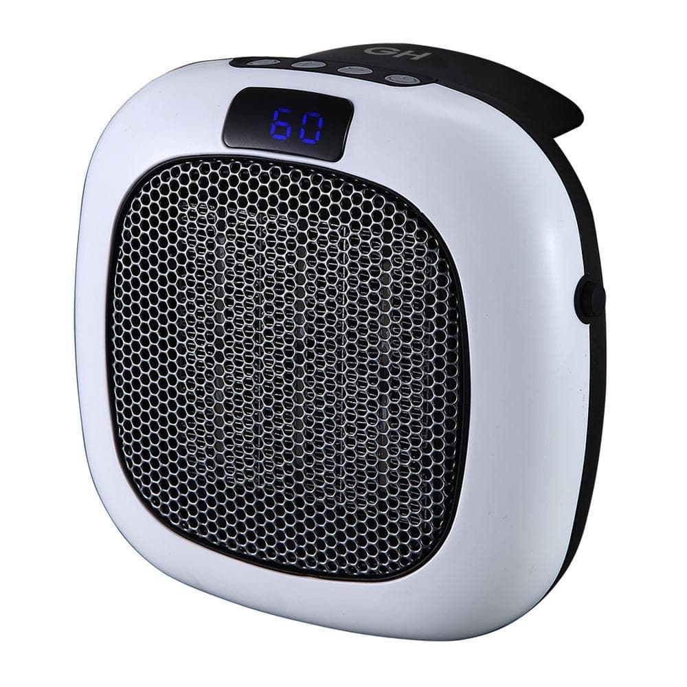 GOOD HOUSEKEEPING 750-Watt Wall-Mount Indoor Mini Space Heater with Thermostat, Electric Power Type, Radiant Furnace