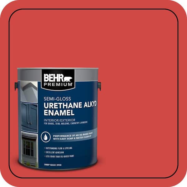 BEHR PREMIUM 1 gal. #P170-6 Race Car Stripe Urethane Alkyd Semi-Gloss Enamel Interior/Exterior Paint (2)