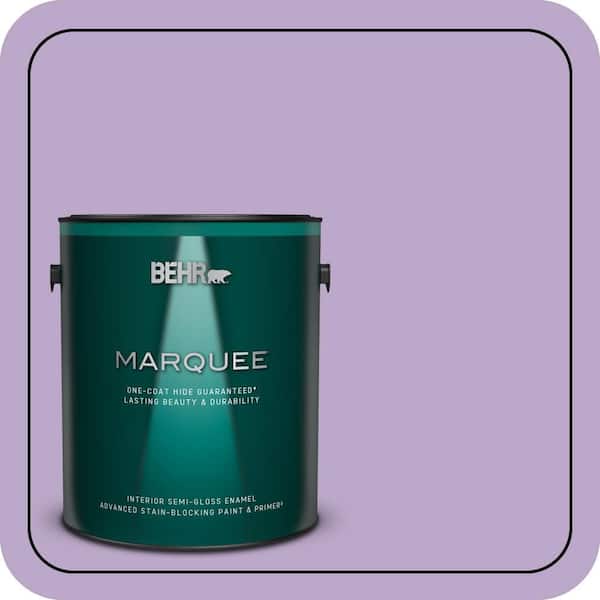 BEHR MARQUEE 1 gal. #M570-4 Cyber Grape Semi-Gloss Enamel Interior Paint & Primer (2)