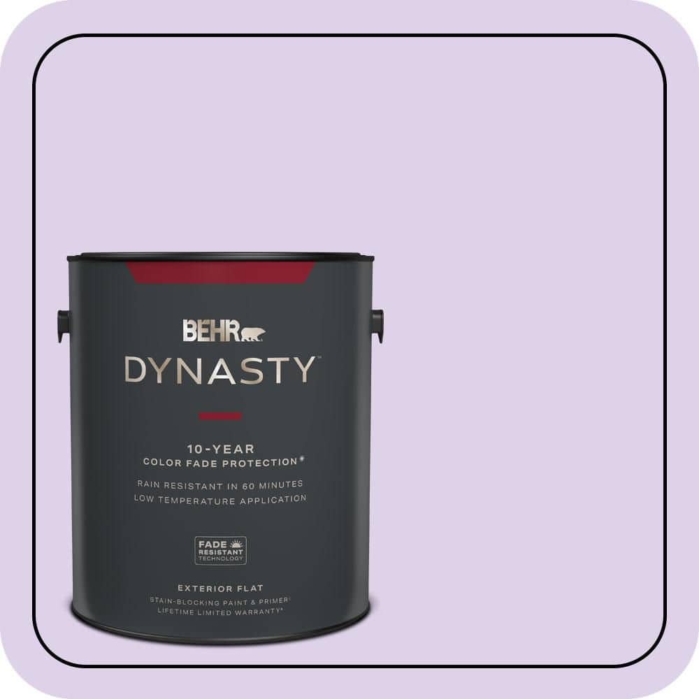 BEHR DYNASTY 1 gal. #P570-1 Teary Eyed Flat Exterior Stain-Blocking Paint & Primer
