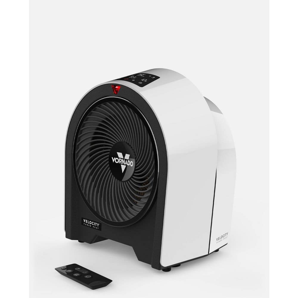 Vornado Velocity 5R 1500-Watts White Indoor Electric Fan Space Heater with Advanced Safety Features for Living Space