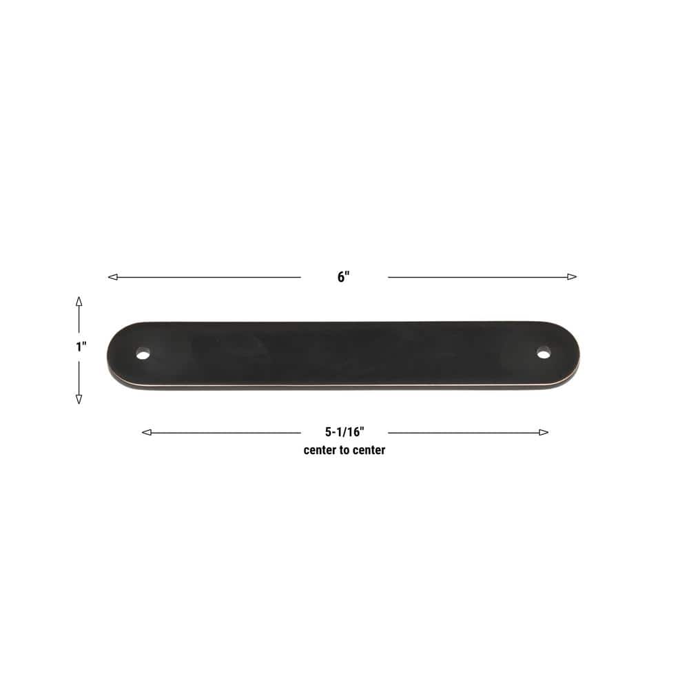 GLIDERITE 6 in. Rounded Cabinet Backplate 5-1/16 in. Center to Center, 6343-128-ORB (3)