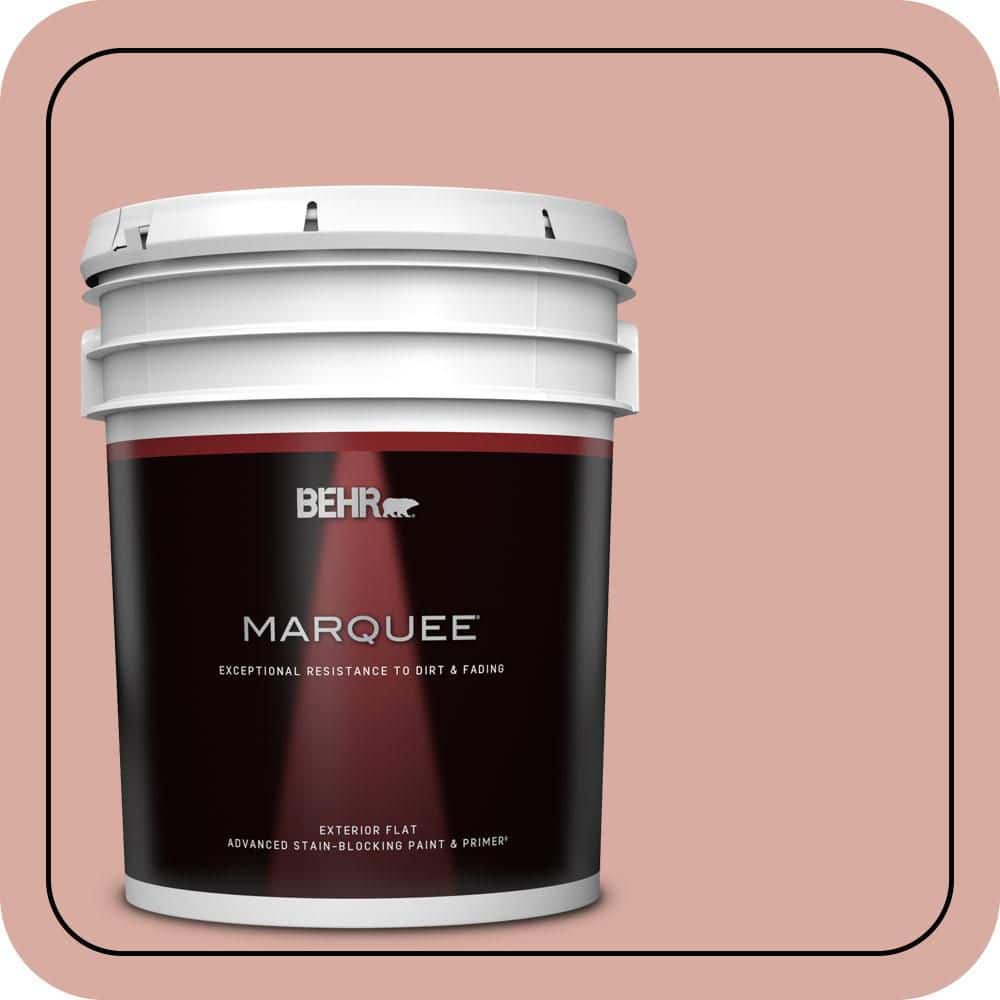 BEHR MARQUEE 5 gal. #T17-06 Everythings Rosy Flat Exterior Paint & Primer (1)