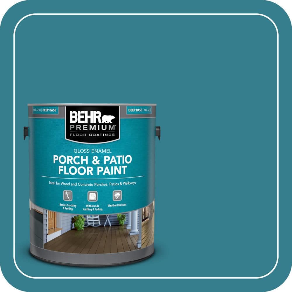 BEHR PREMIUM 1 gal. Home Decorators Collection #HDC-CL-27 Calypso Blue Gloss Enamel Interior/Exterior Porch and Patio Floor Paint