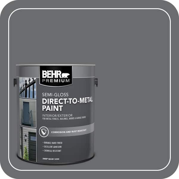 BEHR PREMIUM 1 gal. #770F-5 Dark Ash Semi-Gloss Direct to Metal Interior/Exterior Paint (2)