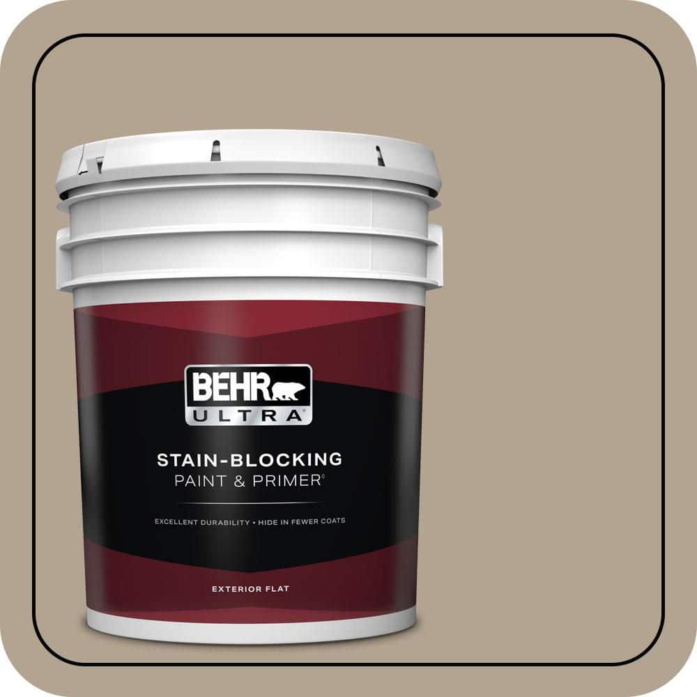 BEHR ULTRA 5 gal. #T11-7 Fretwire Flat Exterior Paint & Primer
