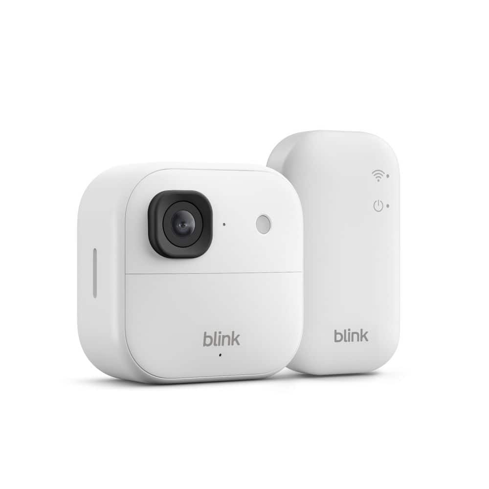 Blink Outdoor 2K+ Battery (Newest Model) Wireless Smart Security Camera,2K Resolution,Sync Module Core Included 1-Camera White