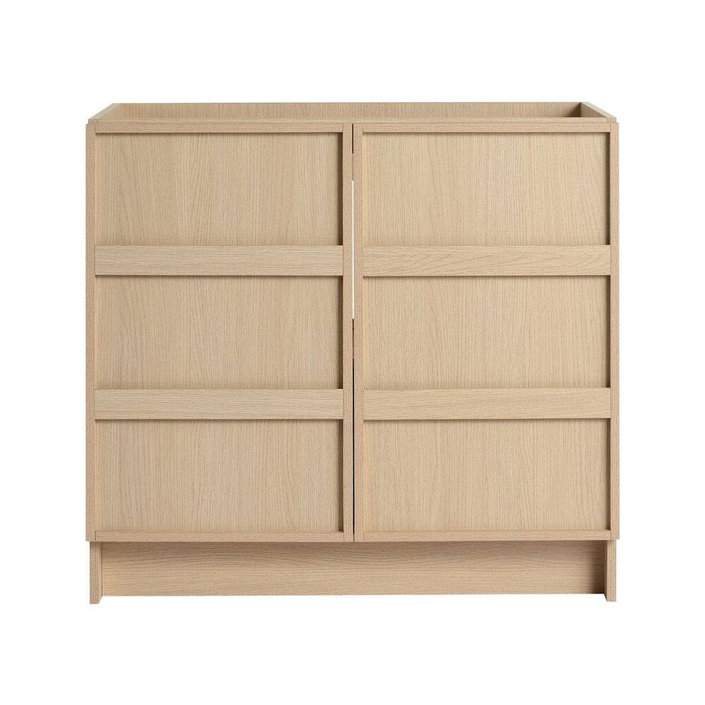 Noble House Josephine 35.06 in. W Modern Freestanding Bath Vanity Cabinet without Top in Oak with 2 Soft Closing Doors (2)
