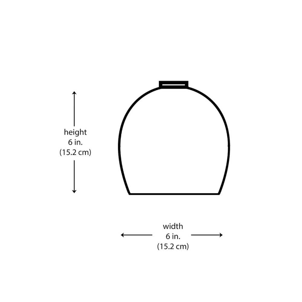 PRIVATE BRAND UNBRANDED 6 in. Clear Glass Dome Shaped Replacement Pendant Shade with 2.25 in. Lip Fitter (3)