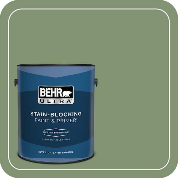 BEHR PREMIUM PLUS #BIC-26 Aloe Plant Flat Low Odor & Primer (4)