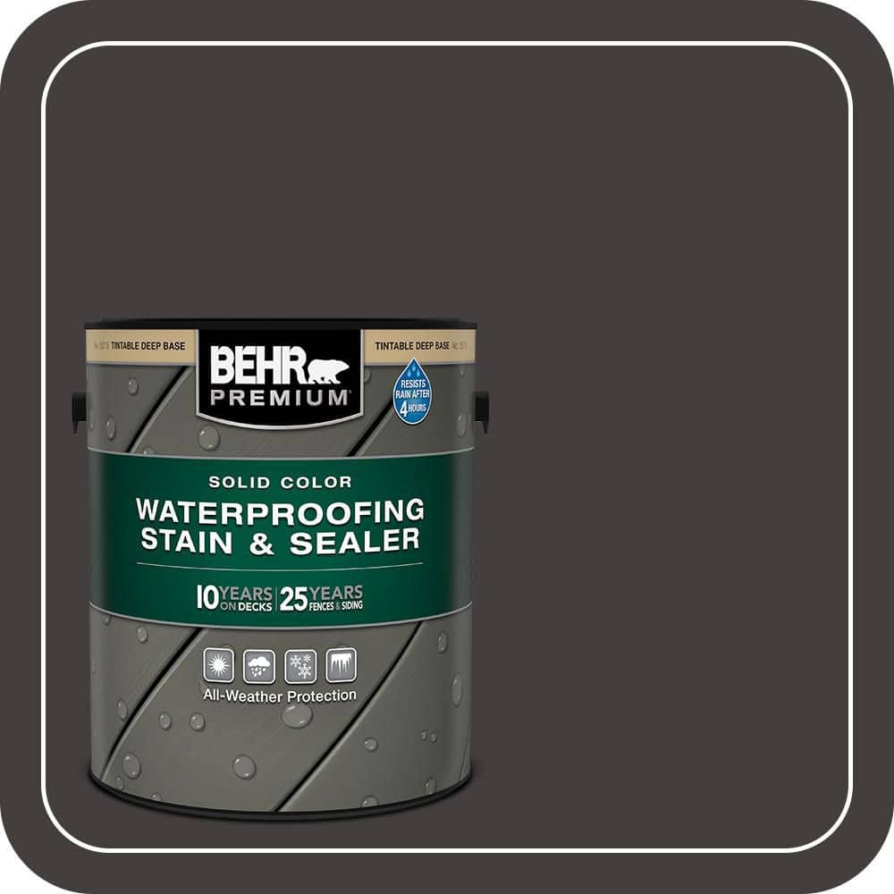 BEHR PREMIUM 1 gal. #MQ1-35 Off Broadway Solid Color Waterproofing Exterior Wood Stain and Sealer (1)