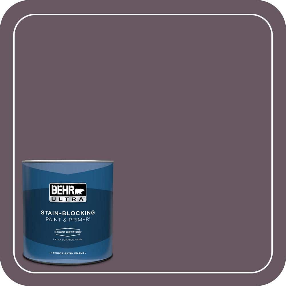 BEHR ULTRA 1 qt. #N100-6 Urban Legend Extra Durable Satin Enamel Interior Paint & Primer