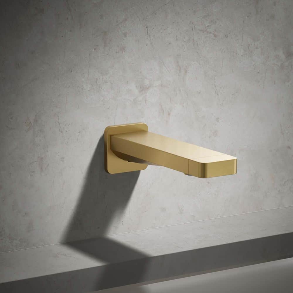 KOHLER Parallel Wall Mount Bathtub Spout in Vibrant Brushed Moderne Brass (2)