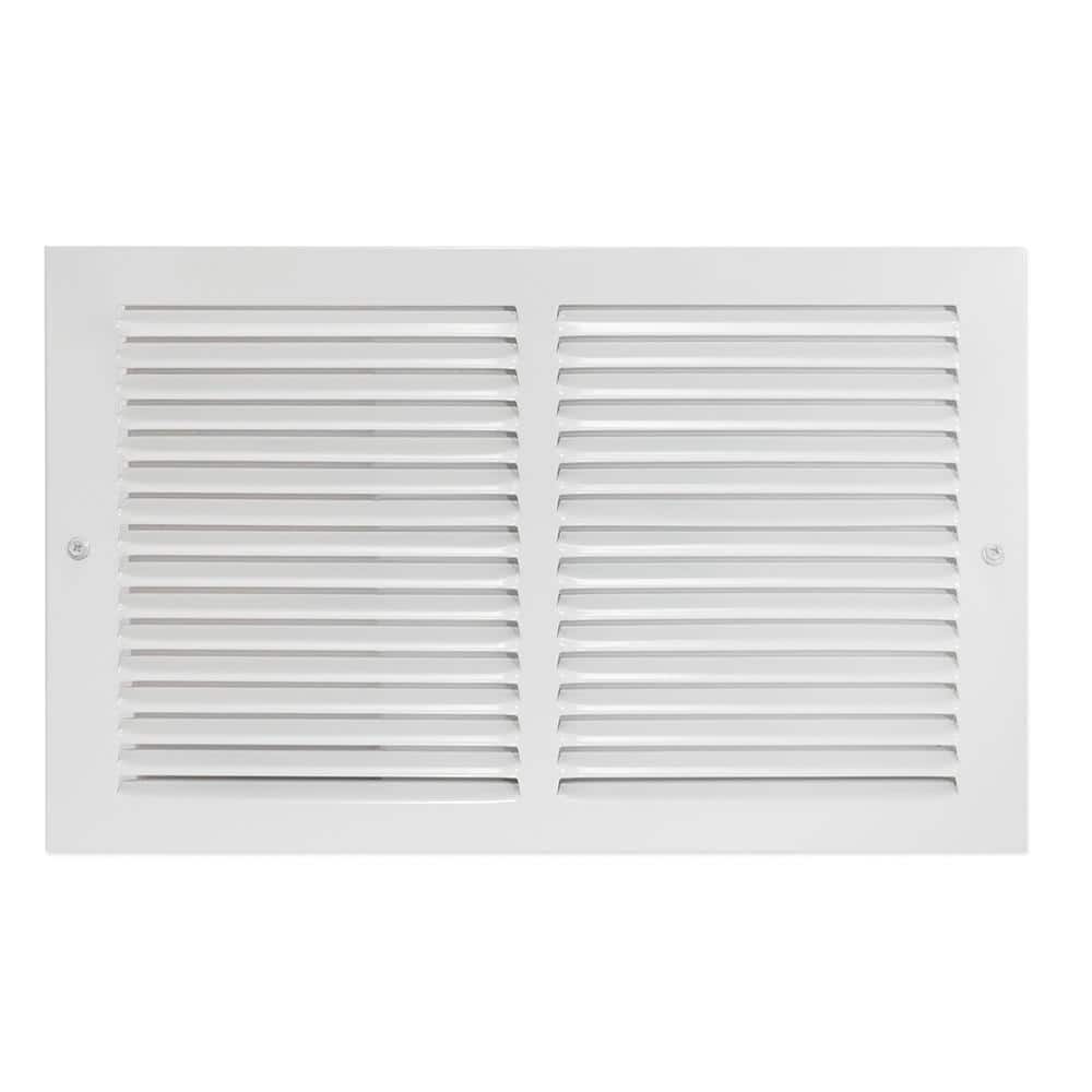 EZ-FLO 14 in. x 8 in. Steel Return Air Grille , White (1)