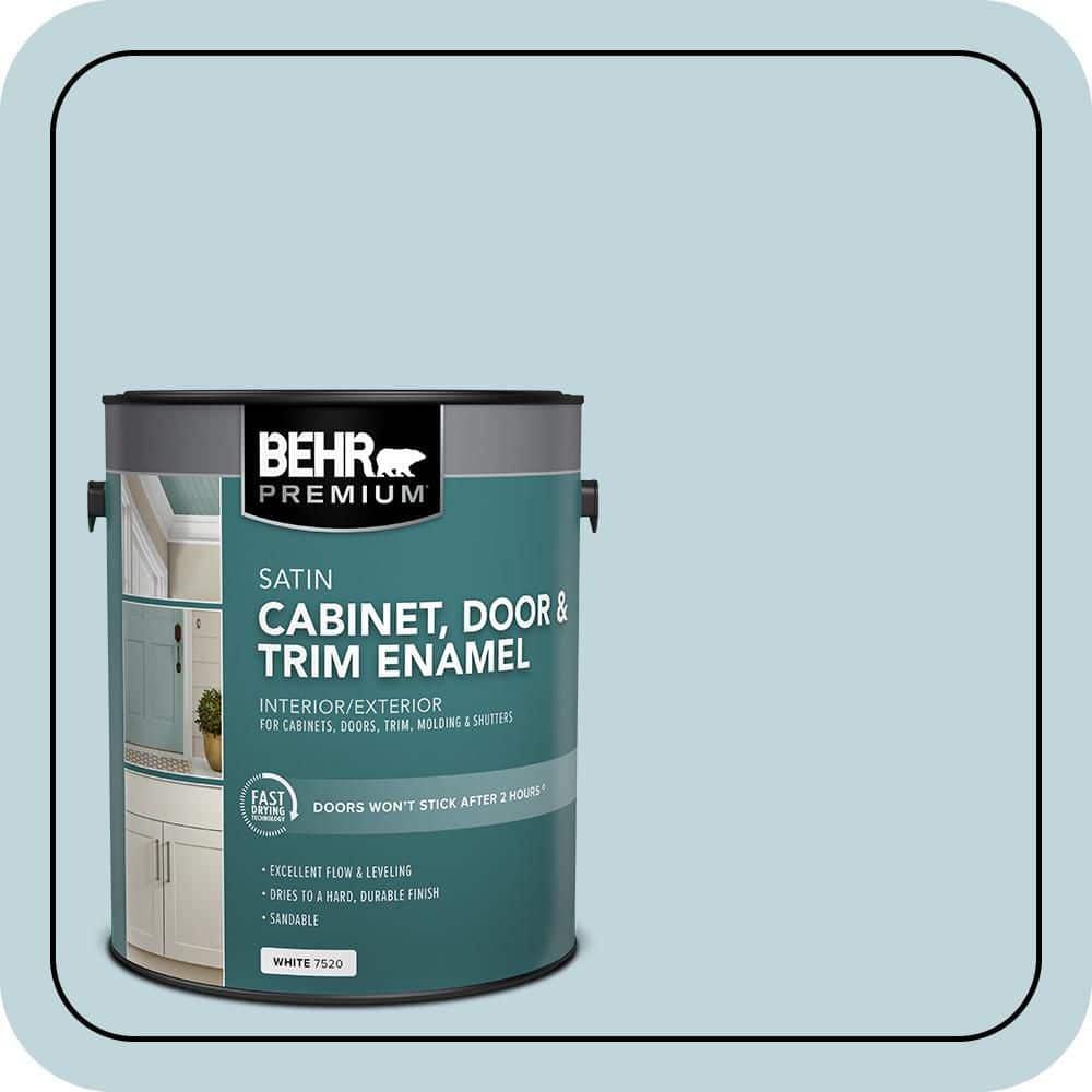 BEHR PREMIUM 1 gal. #S450-2 Wind Speed Satin Enamel Interior/Exterior Cabinet, Door & Trim Paint