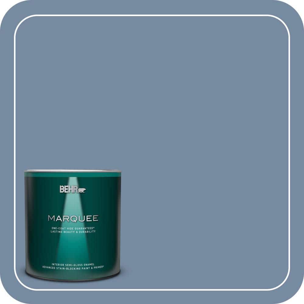 BEHR MARQUEE 1 qt. #PPU15-09 Hilo Bay One-Coat Hide Semi-Gloss Enamel Interior Paint & Primer