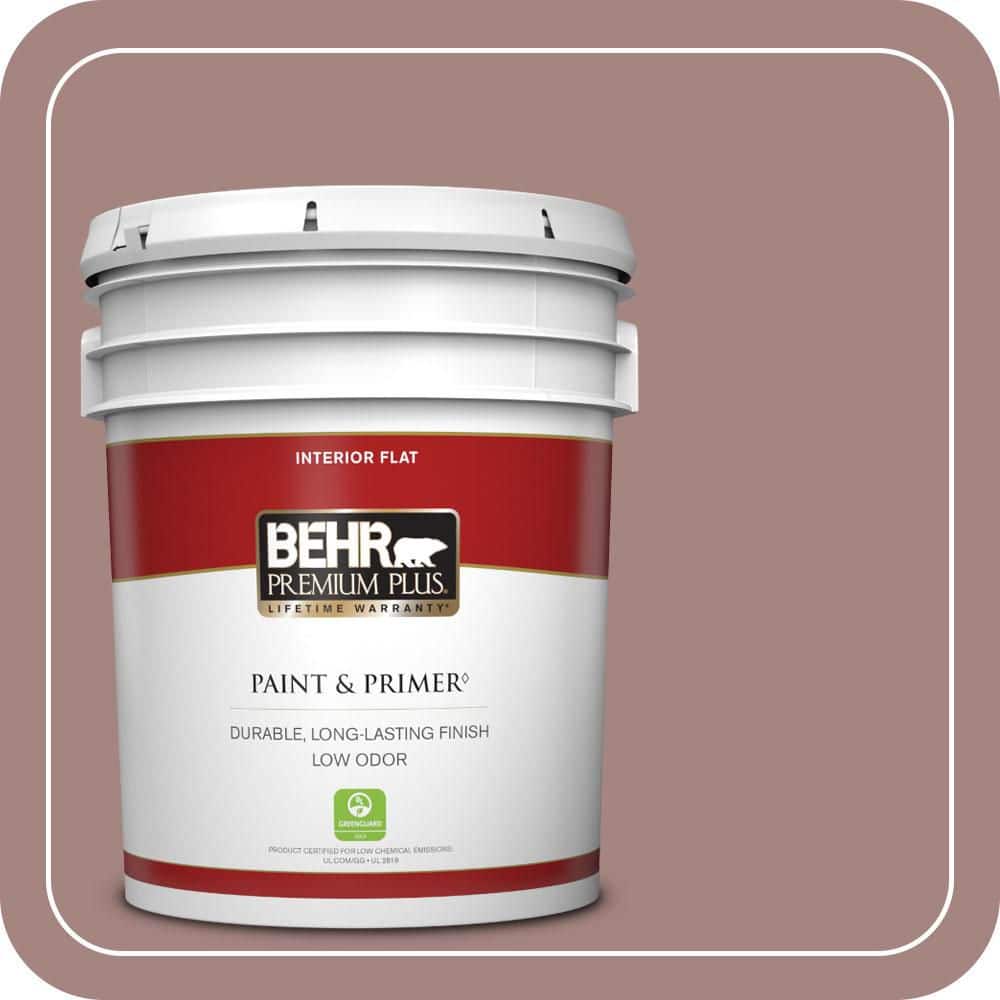 BEHR PREMIUM PLUS 5 gal. #700B-4 Muse Flat Low Odor Interior Paint & Primer