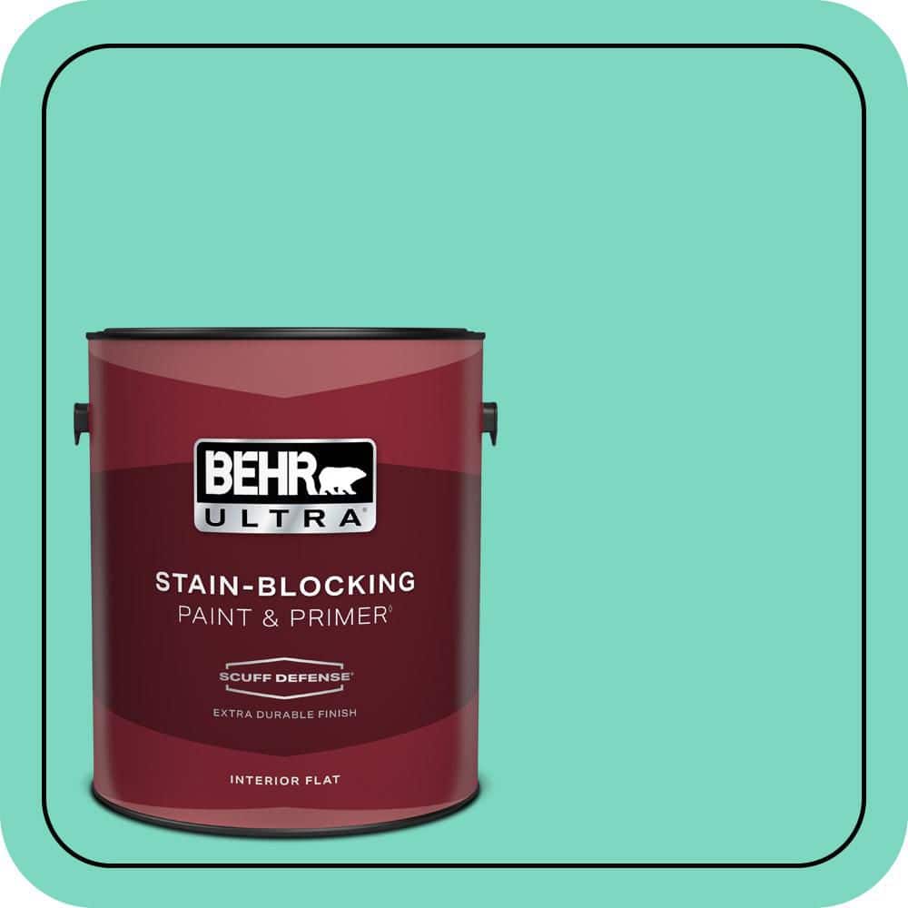 BEHR ULTRA 1 gal. #480A-3 Mint Majesty Extra Durable Flat Interior Paint & Primer
