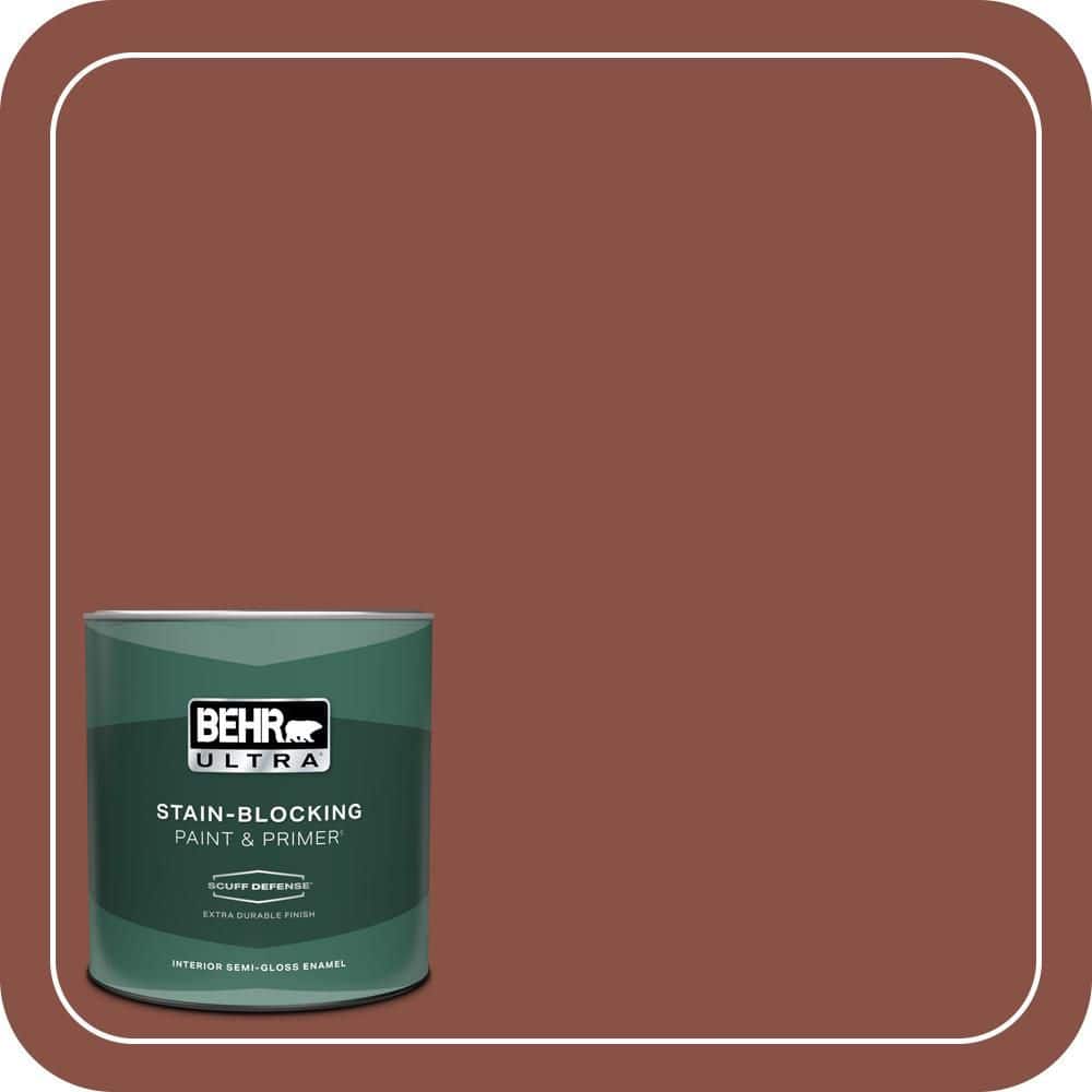 BEHR ULTRA 1 qt. #PPU2-18 Spice Extra Durable Semi-Gloss Enamel Interior Paint & Primer