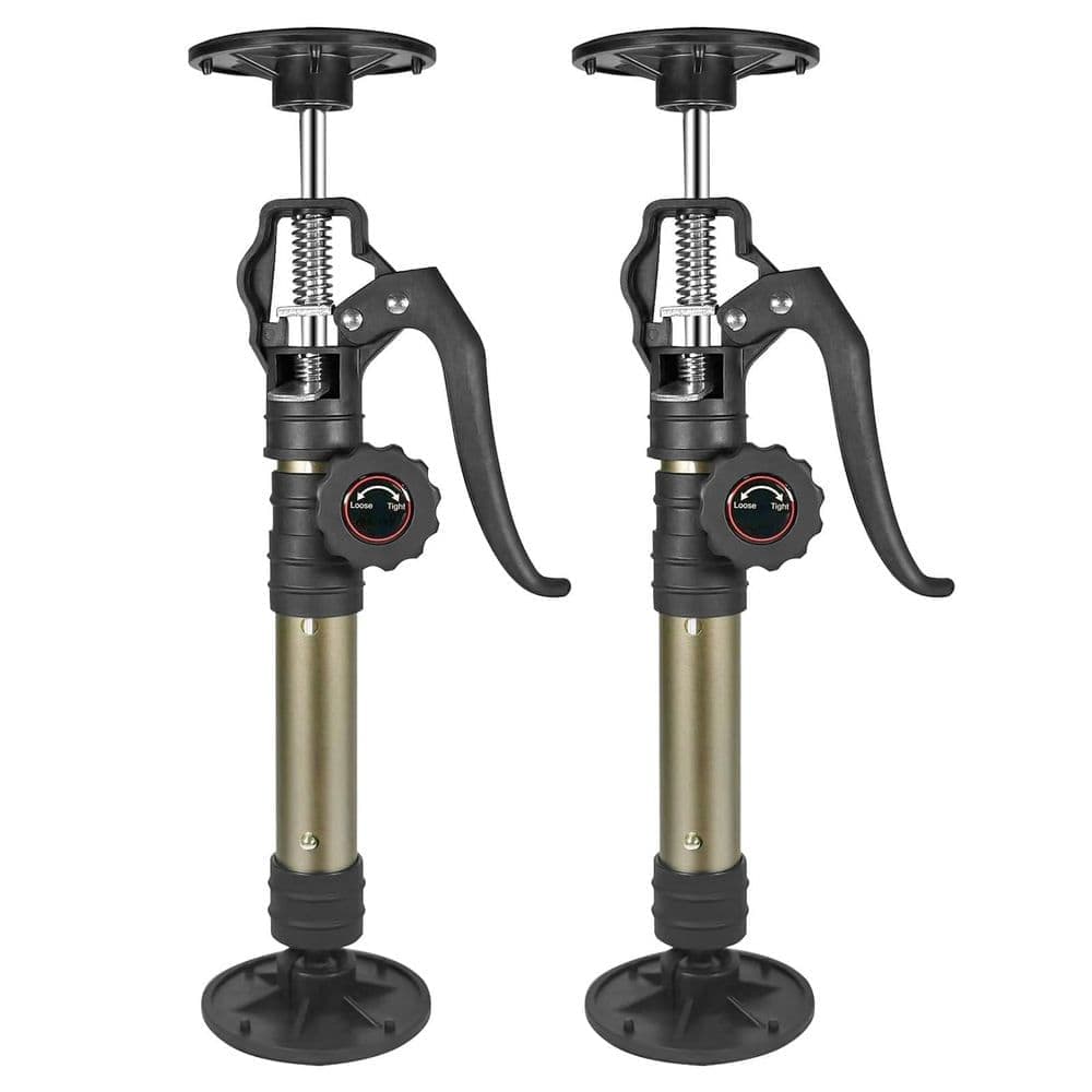 Laybus 23.62 in. Alloy Steel Jack Post (2-Pack), Supports up to 156 lb. for Drywalls, Cabinet Jacks for Installing Cabinet (1)