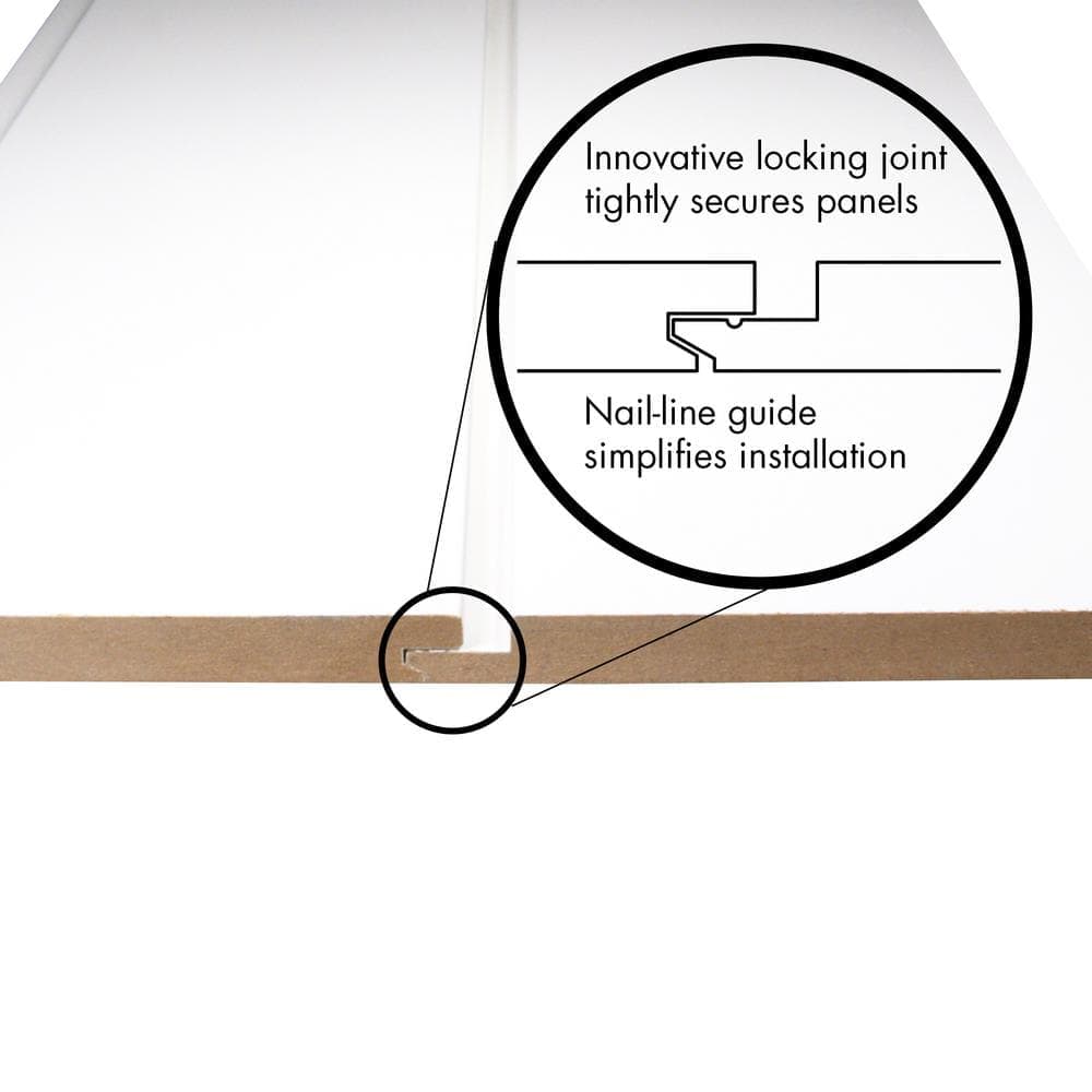 Alexandria Moulding 1/2 in D x 7-5/16 in W x 96 in L Primed Medium Density Fiberboard (MDF) Wood Shiplap 1/4 in Gap Panel Molding (4-Pack) (2)