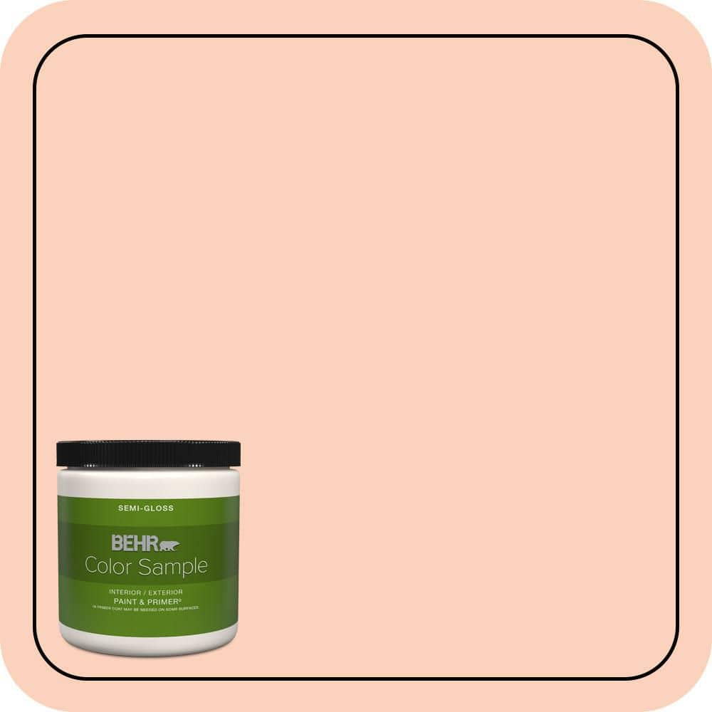 BEHR PREMIUM PLUS 8 oz. #P190-2 Fahrenheit Semi-Gloss Interior/Exterior Paint & Primer Color Sample