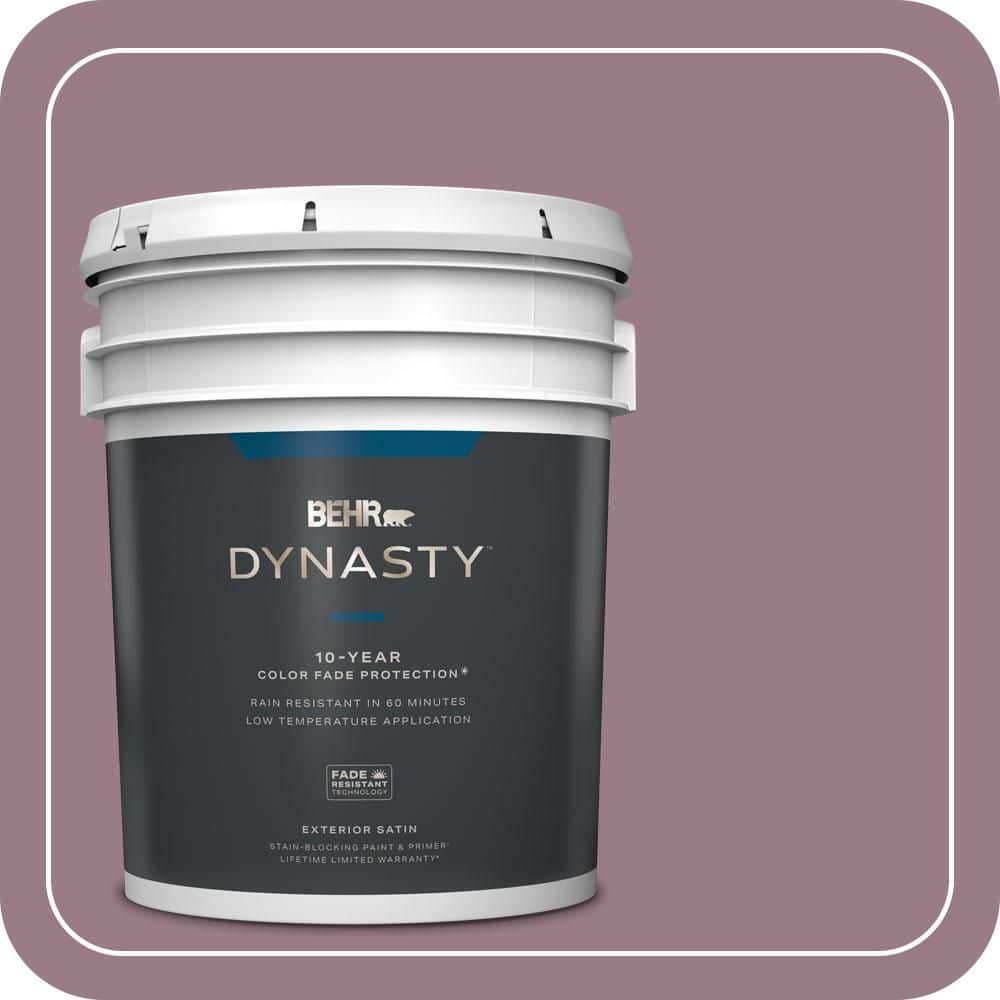BEHR DYNASTY 5 gal. #T15-19 Mulberry Wine Satin Enamel Exterior Stain-Blocking Paint & Primer