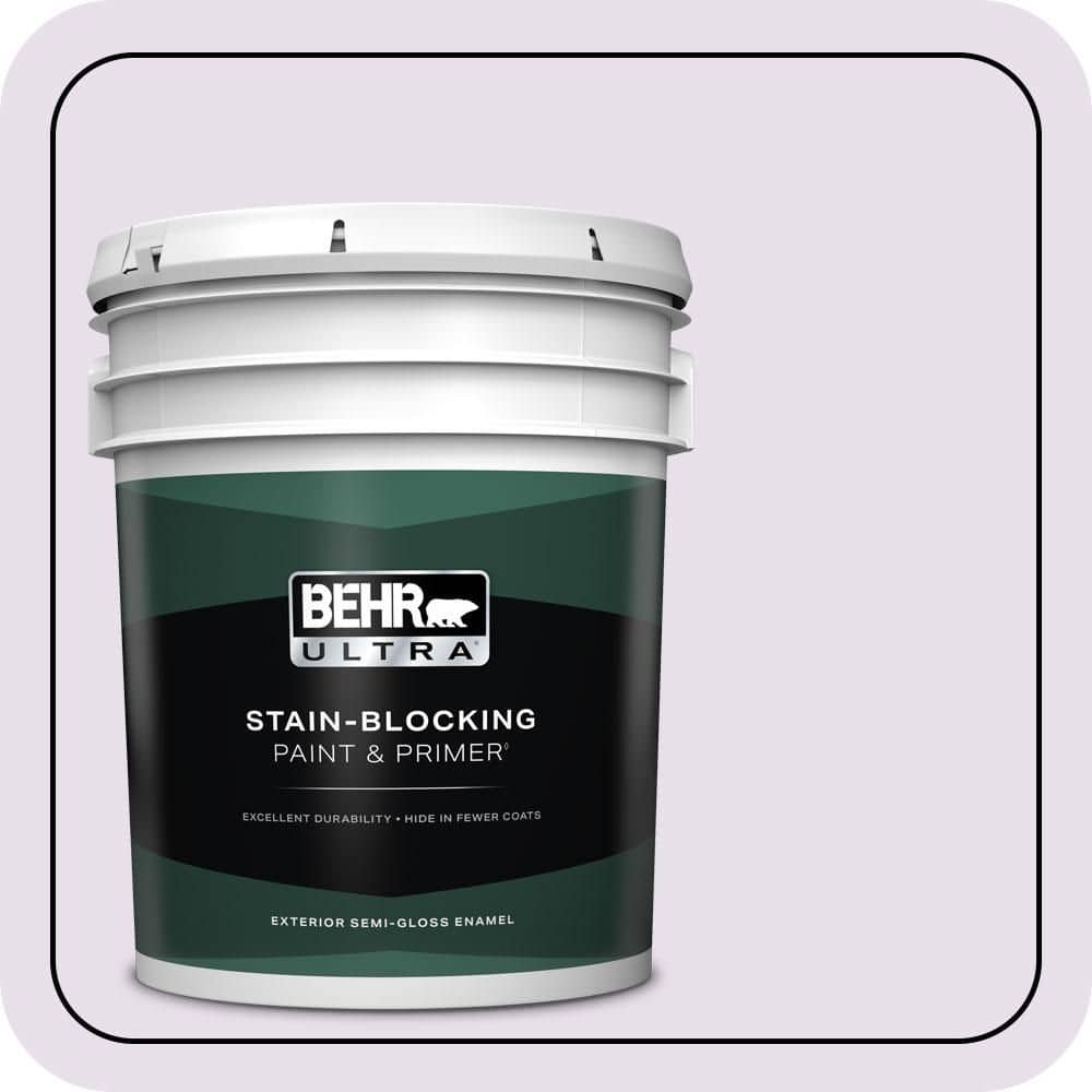 BEHR ULTRA 5 gal. #660C-1 Bubble Bath Semi-Gloss Enamel Exterior Paint & Primer