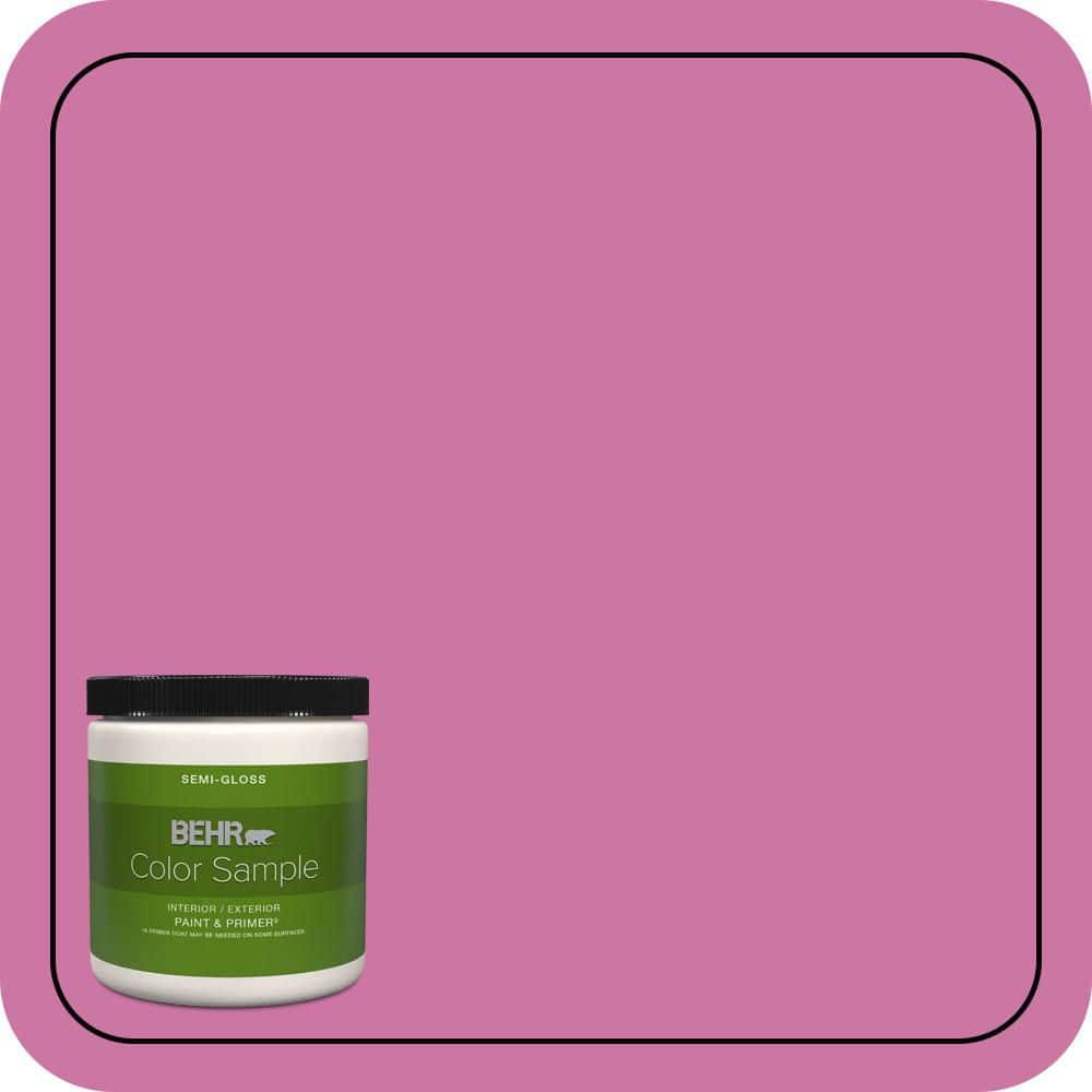 BEHR PREMIUM PLUS 8 oz. #P120-4 Heart Breaker Semi-Gloss Interior/Exterior Paint & Primer Color Sample (1)