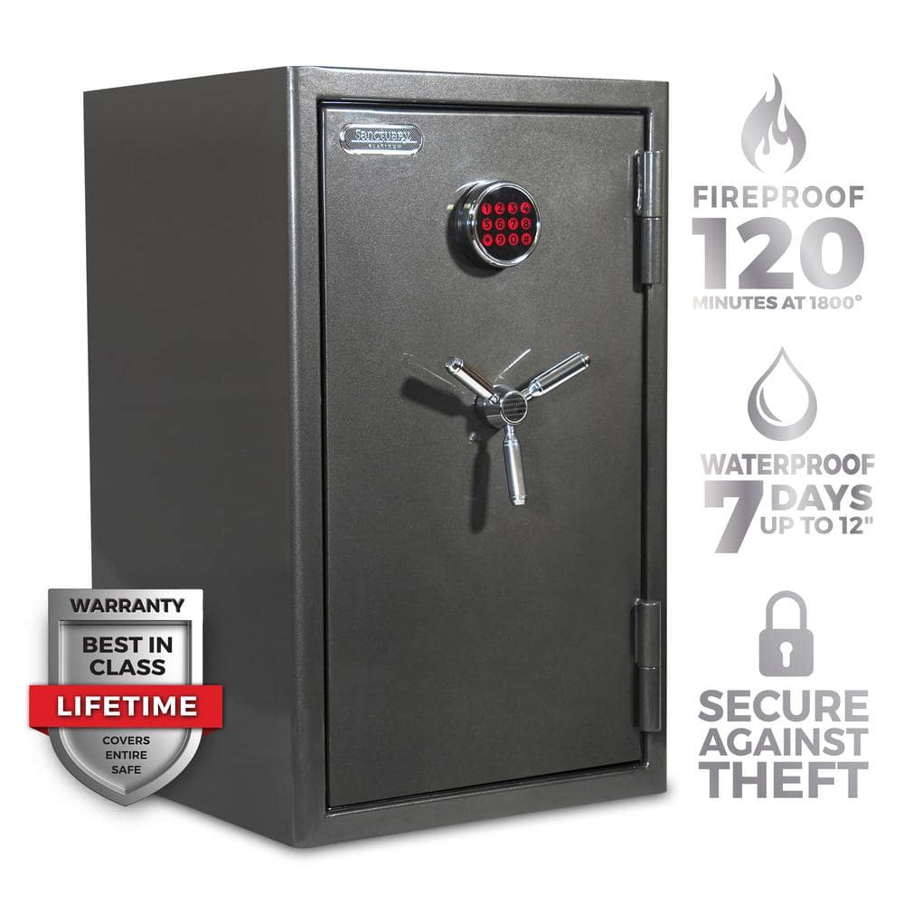 SANCTUARY Platinum 4.98 cu. ft. Fireproof/Waterproof Home and Office Safe w/Electronic Lock Dark Gray Metallic Finish