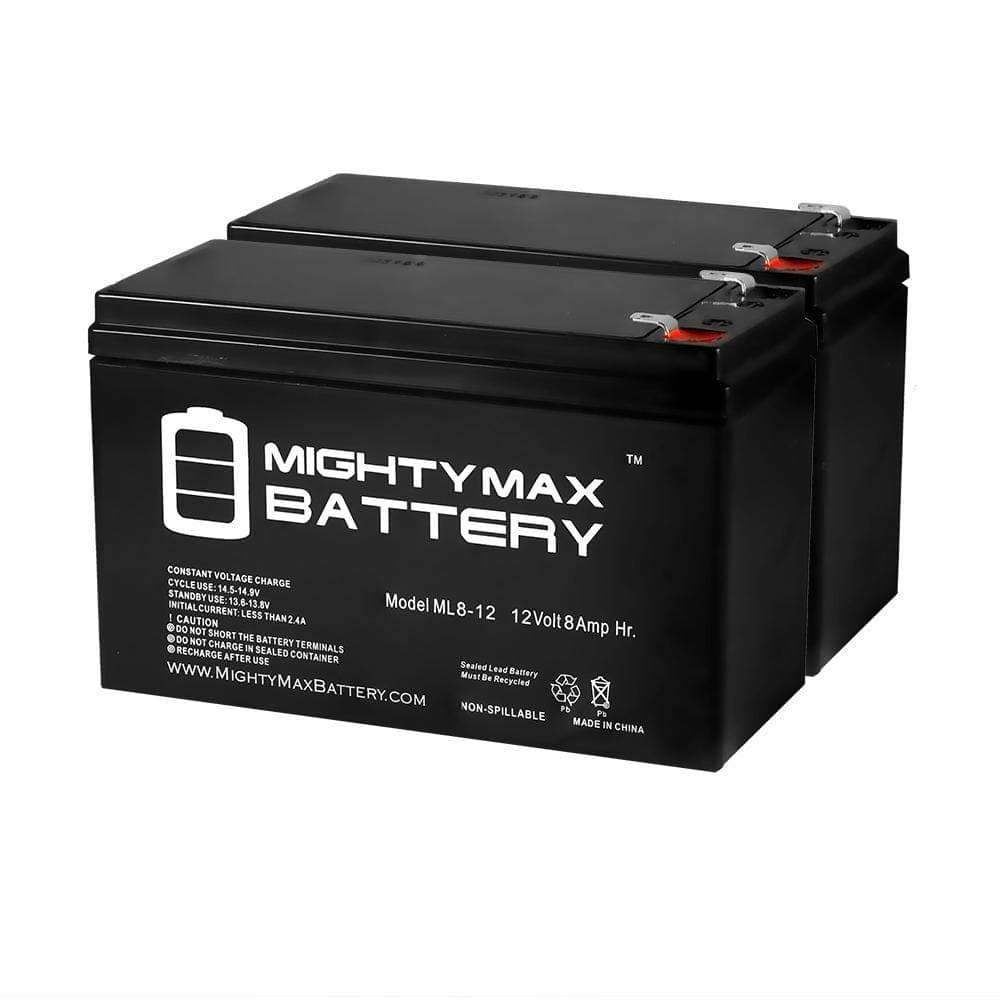 MIGHTY MAX BATTERY 12-Volt 8Ah Replacement Battery compatible with Power Patrol SLA1079 - 2 Pack