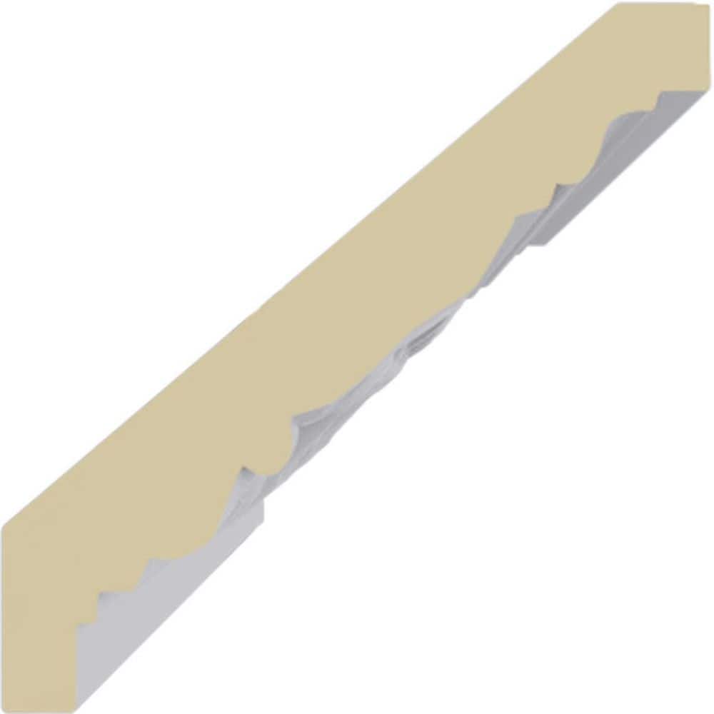 Ekena Millwork 3-1/4 in. x 3-1/4 in. x 94-1/2 in. Polyurethane Fleur De Lis Crown Moulding (3)