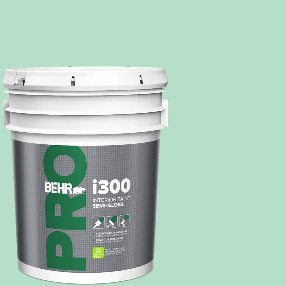 BEHR PRO 5 gal. #480C-3 Aqua Bay Semi-Gloss Interior Paint