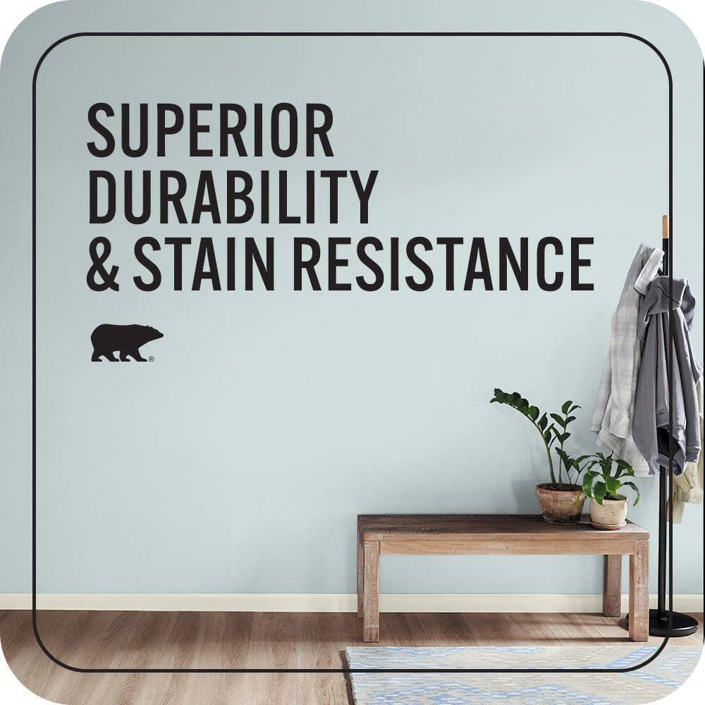 BEHR MARQUEE 1 qt. #PPU13-16 Offshore Mist One-Coat Hide Eggshell Enamel Interior Paint & Primer (4)