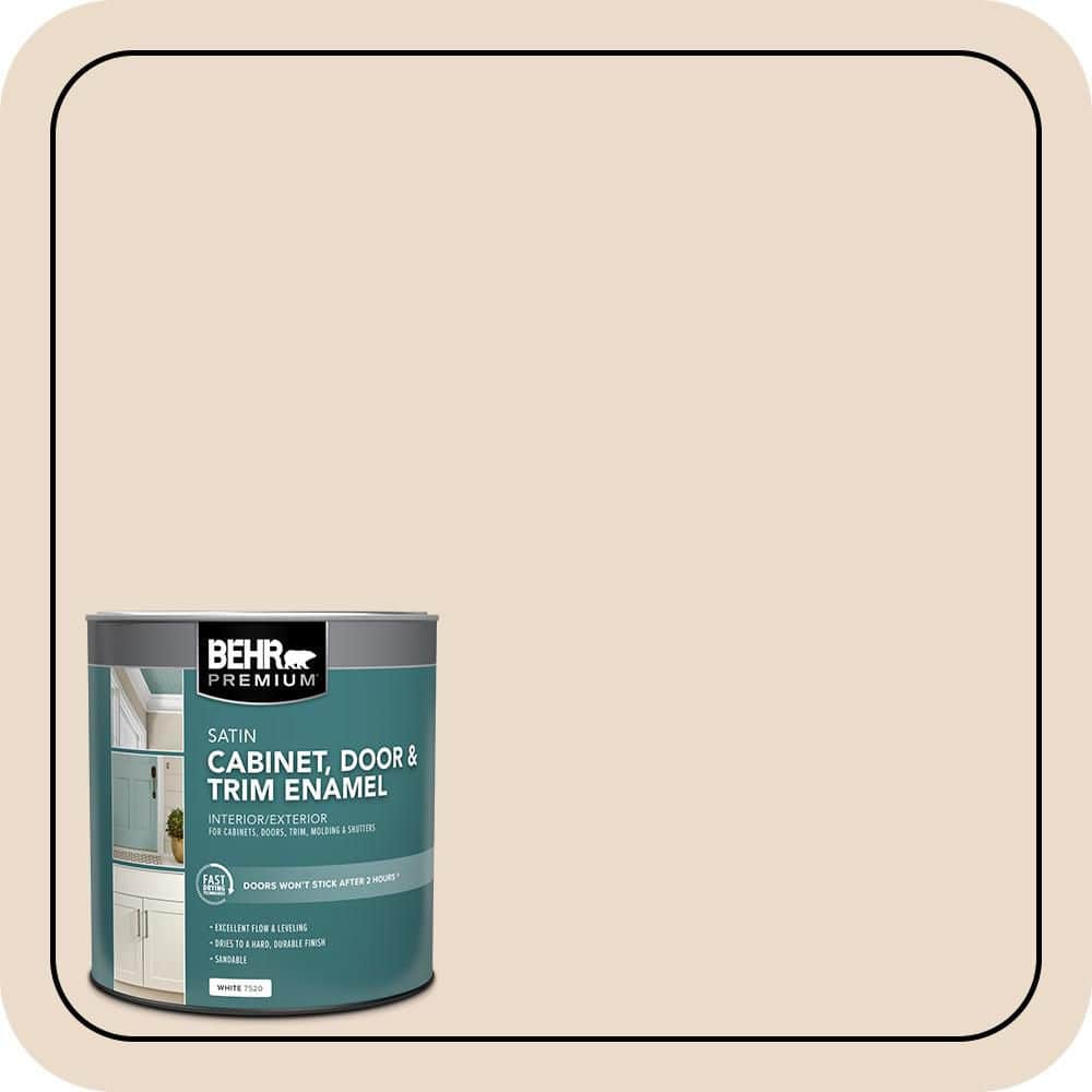 BEHR PREMIUM 1 qt. #BWC-22 Lambskin Satin Enamel Interior/Exterior Cabinet, Door & Trim Paint (1)