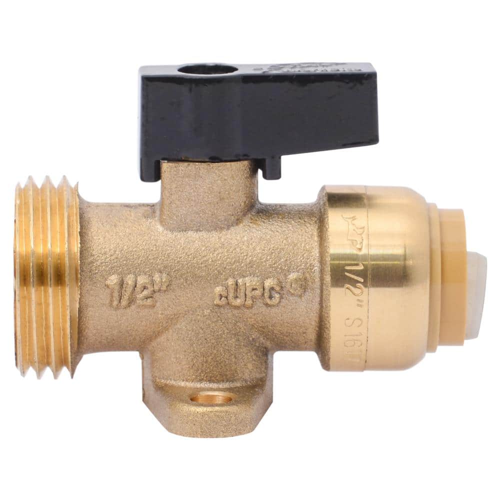 SharkBite 1/2 in. Push-to-Connect x 3/4 in. MHT Brass Washing Machine Straight Valve (4)