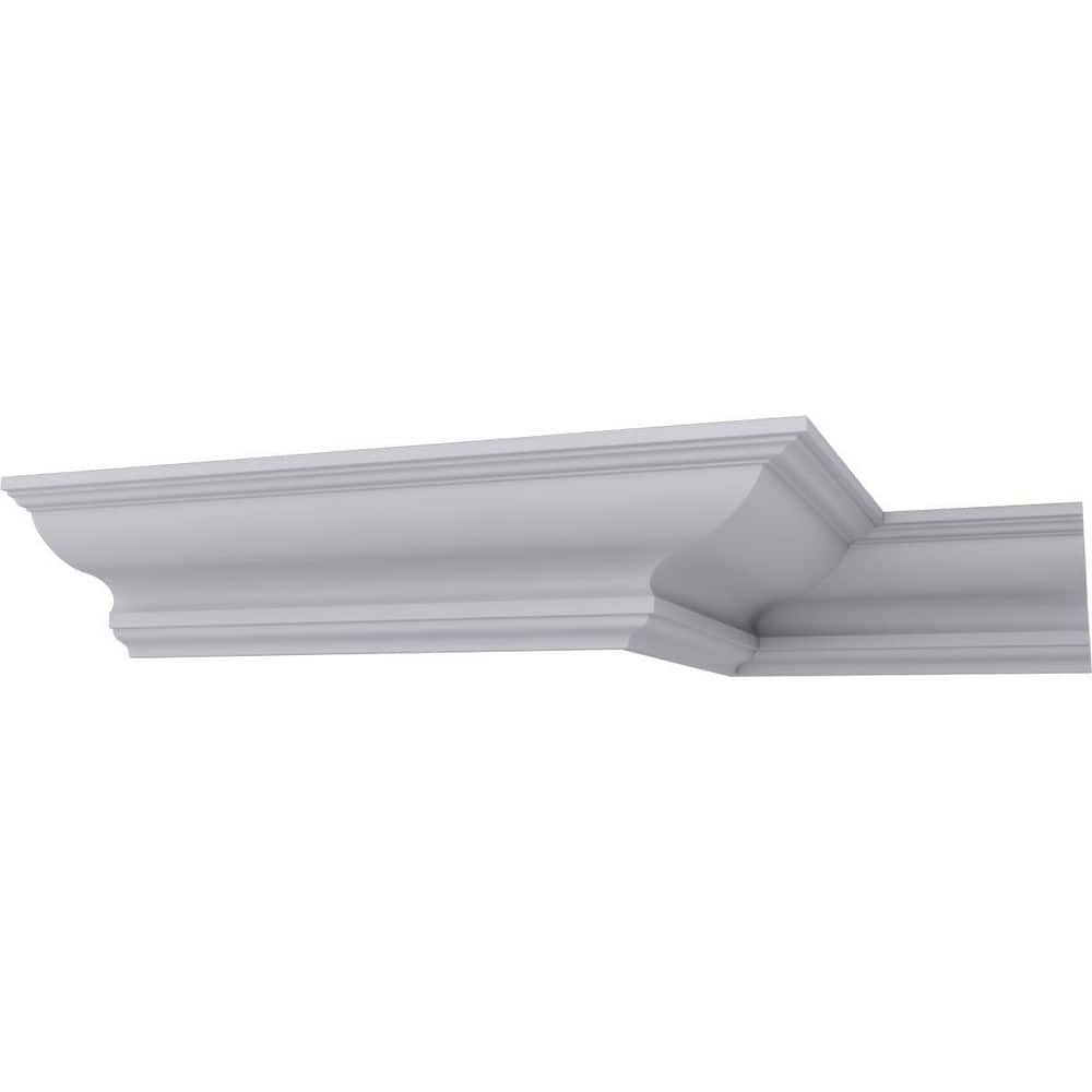 Ekena Millwork 13-3/4 in. x 9-7/8 in. x 94-1/2 in. Polyurethane Marseille Crown Moulding (1)