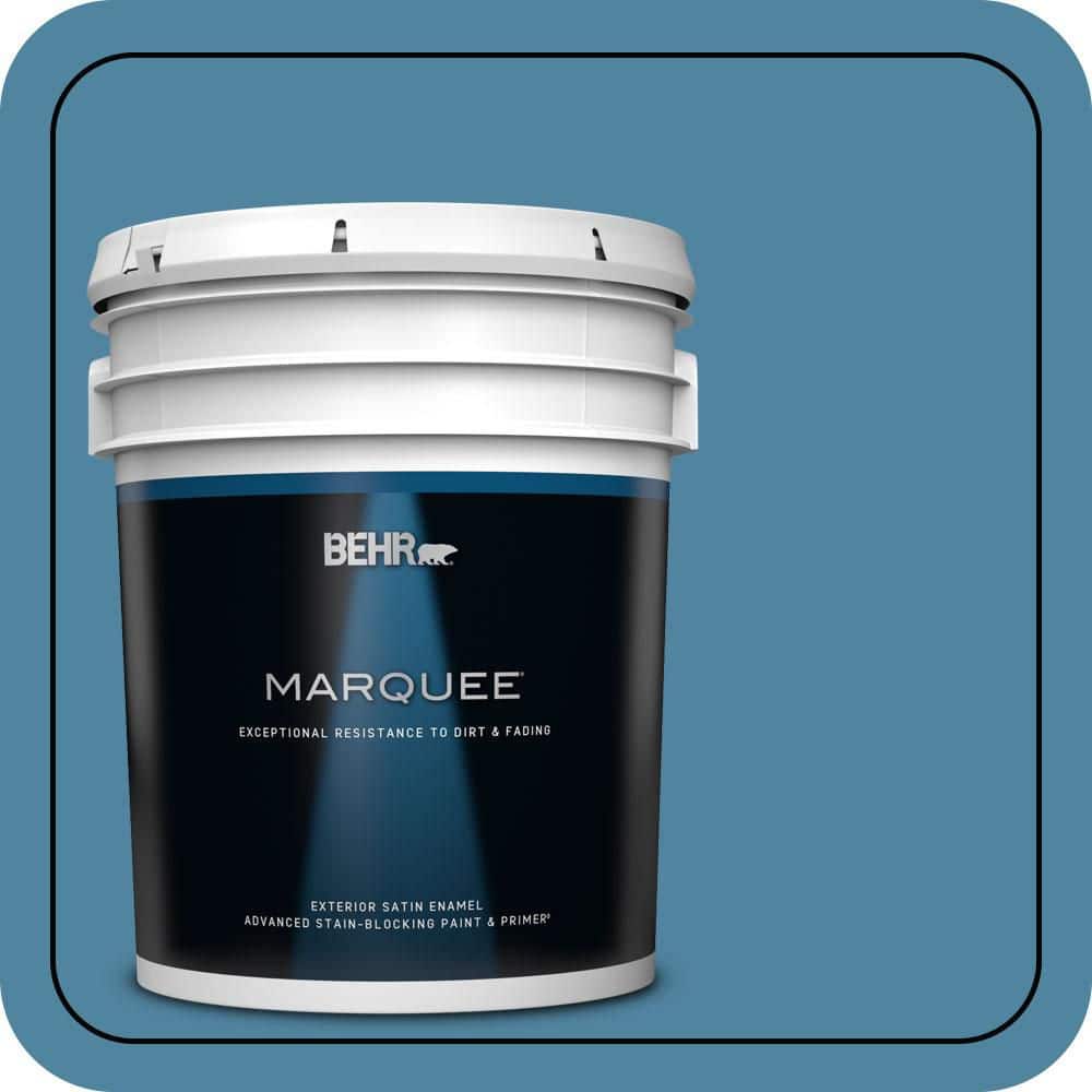 BEHR MARQUEE 5 gal. #S490-5 Jay Bird Satin Enamel Exterior Paint & Primer