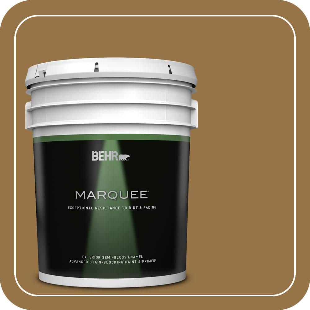 BEHR MARQUEE 5 gal. #S300-7 Rococo Gold Semi-Gloss Enamel Exterior Paint & Primer