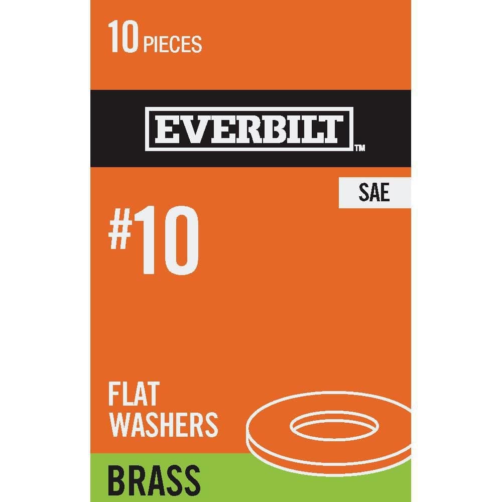 Everbilt 1/2 in. Brass Flat Washer (10-Pack) (1)