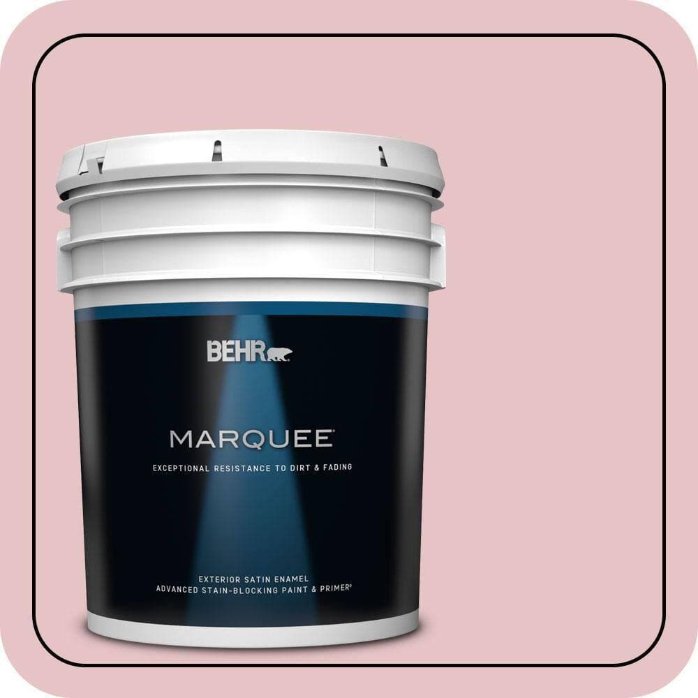 BEHR MARQUEE 5 gal. #S140-2 Cranapple Cream Satin Enamel Exterior Paint & Primer