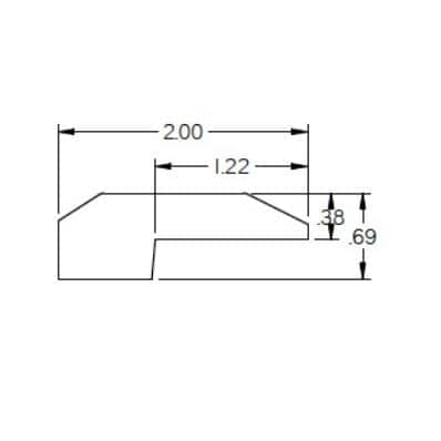 ROPPE Adelle 0.38 in. Thick x 2 in. Width x 78 in. Length High Gloss Wood Multi-Purpose Reducer (3)