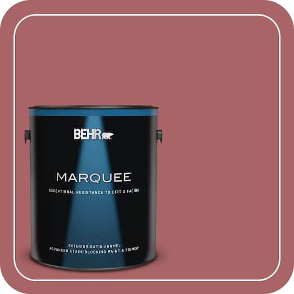 BEHR MARQUEE 1 gal. #PPU1-06 Rose Marquee Satin Enamel Exterior Paint & Primer (2)