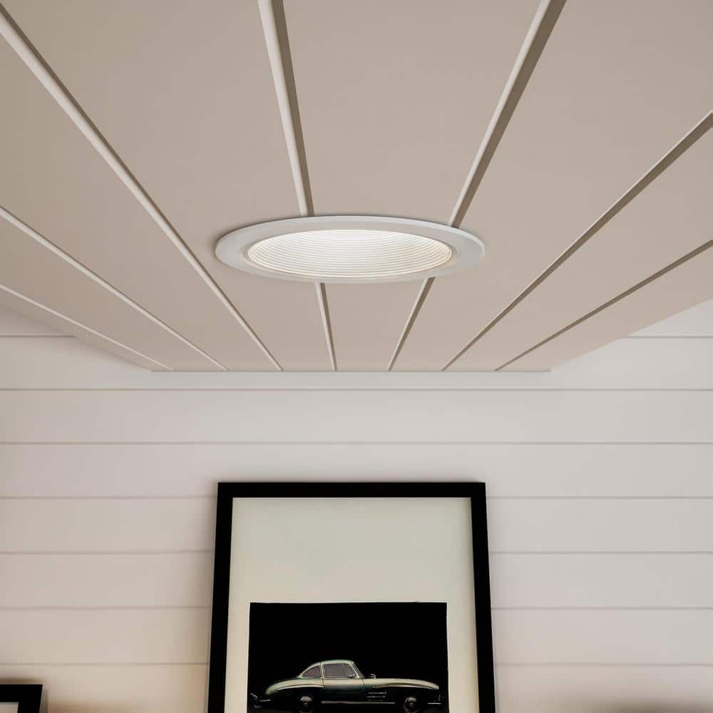 HALO 310 Series 6 in. White Recessed Ceiling Light Fixture Trim with Coilex Baffle (3)