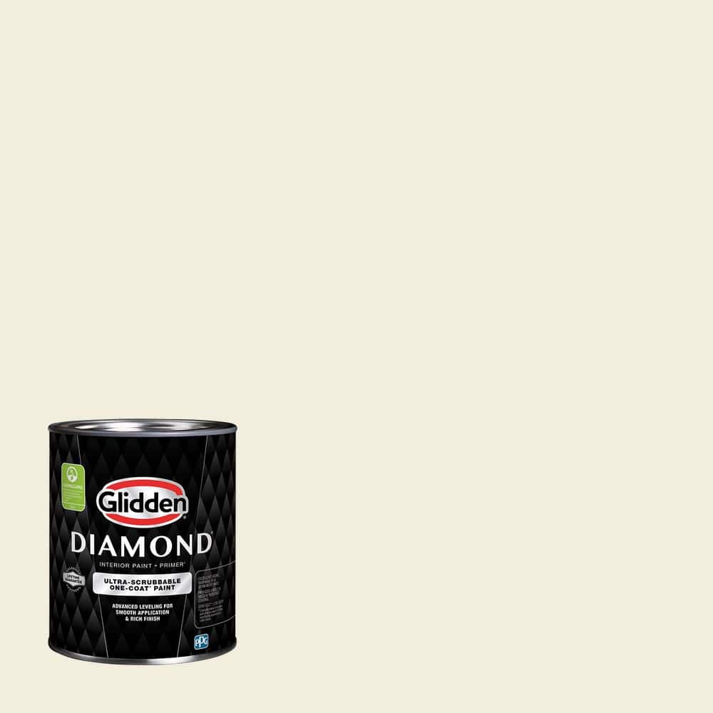 Glidden Diamond 1 qt. PPG1092-1 Queen Anne's Lace Eggshell Interior Paint with Primer