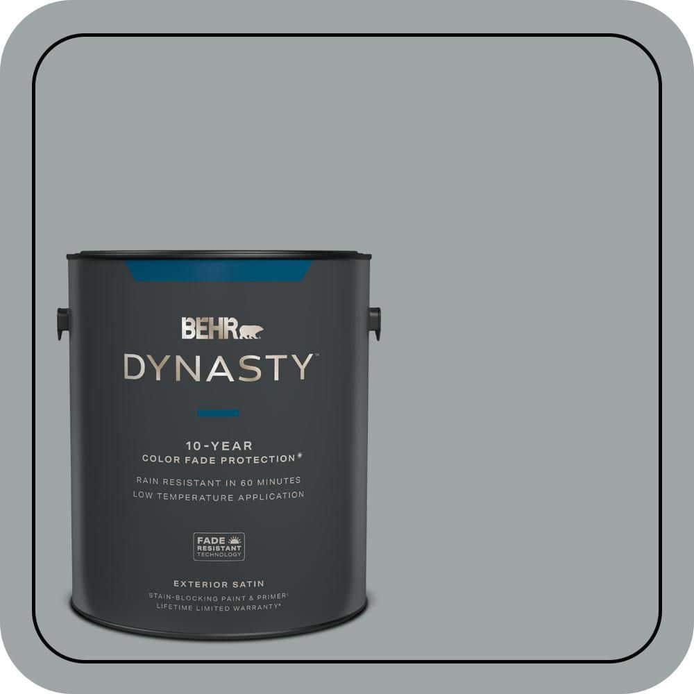 BEHR DYNASTY 1 gal. #MQ5-30 Silent Film Satin Enamel Exterior Stain-Blocking Paint & Primer